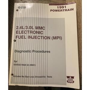 1991 Chrysler Powertrain 2.4L/3.0L Electronic Fuel Diagnostic Procedures Manual